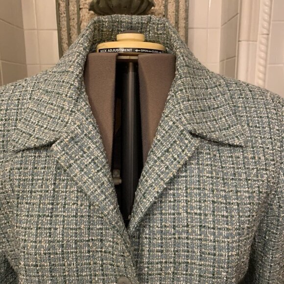 Alfred Dunner. Sz 18. Nubby Textured Long Sleeve Lined Jacket. Button Up. DB. - Picture 2 of 5